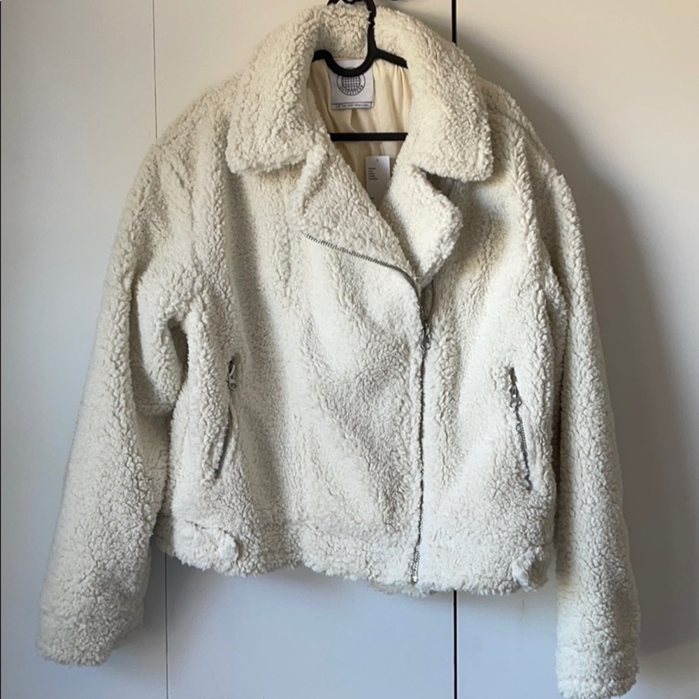 UO teddy moto jacket